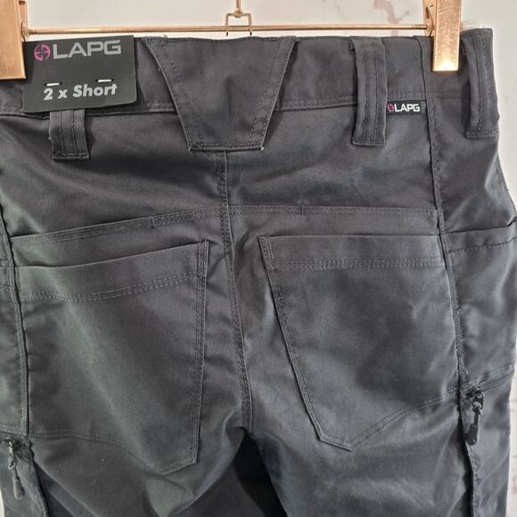 LAPG Pants Womens 2 Short Gray Ripstop Teflon BFE Stretch Charcoal Mid Rise NEW - Picture 6 of 15